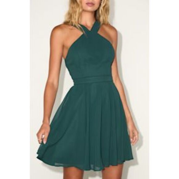 Lulus Dresses & Skirts - Lulus Forevermore Skater Dress Green Basic Sleeveless S